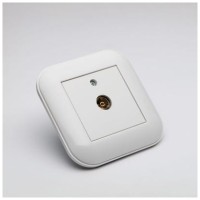 Priza TV intermediara alb Loft Ovivo, montaj ingropat