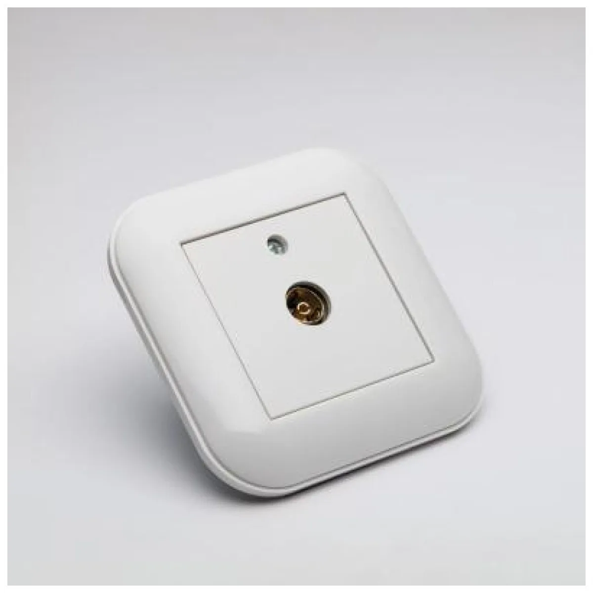 Priza TV intermediara alb Loft Ovivo, montaj ingropat