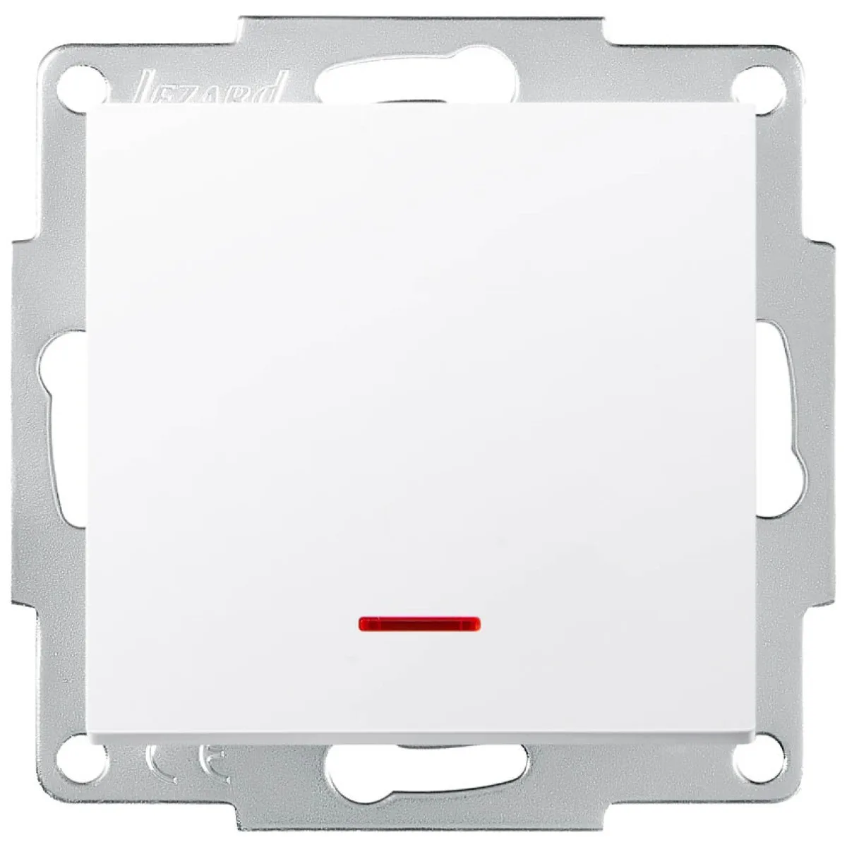 Intrerupator simplu 10A cu indicator LED alb, gama Vesna
