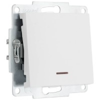 Intrerupator simplu 10A cu indicator LED alb, gama Vesna - ambalaj