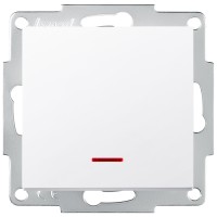 Intrerupator simplu 10A cu indicator LED alb, gama Vesna - imagine 5