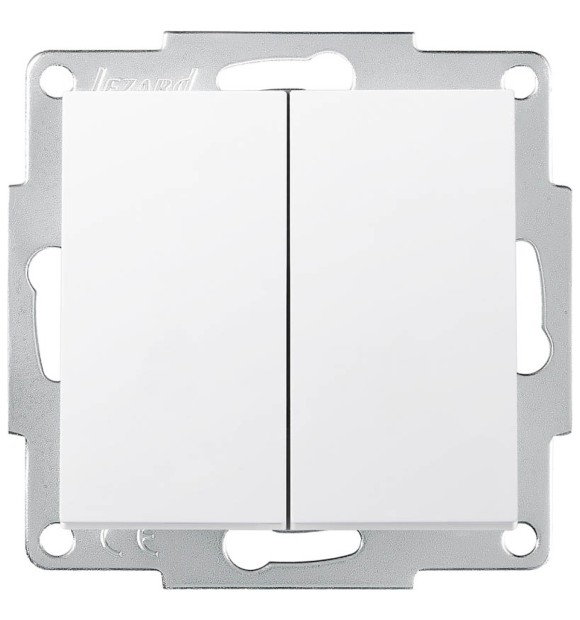 Comutator 10A alb Vesna Lezard, montaj ingropat