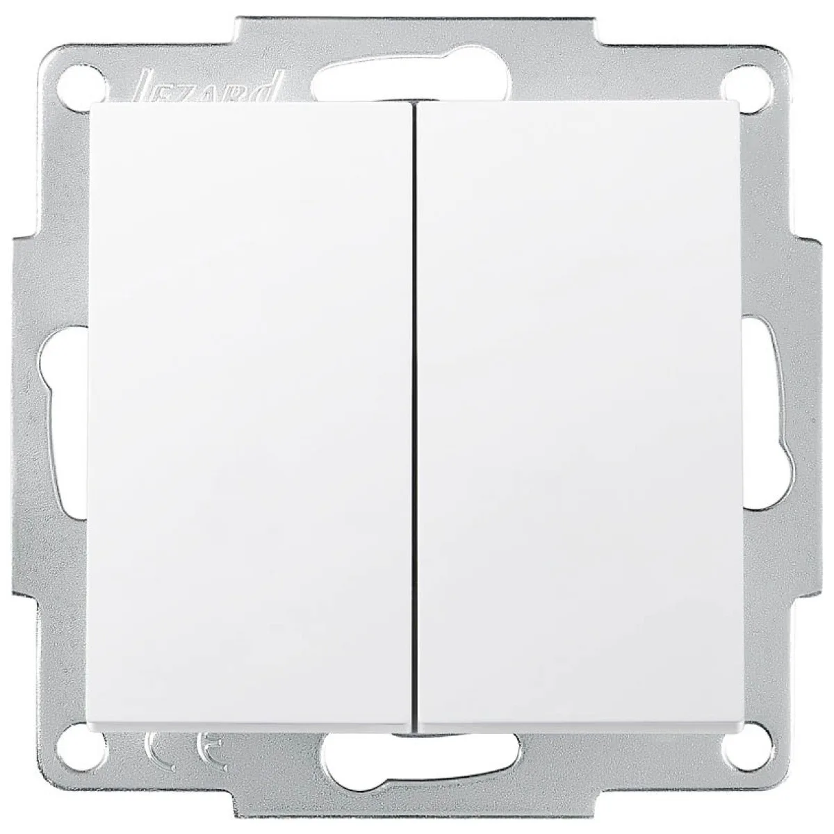 Comutator 10A alb Vesna Lezard, montaj ingropat
