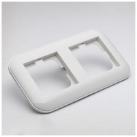 Rama 2 posturi alb Loft Ovivo, ornament dublu modular