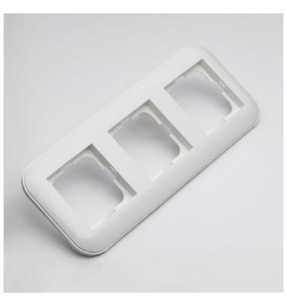 Rama 3 posturi alb gama Loft Ovivo - ornament aparataj