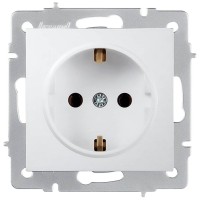 Priza Schuko 16A alb cu contact de protectie - gama Vesna Lezard