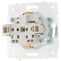 Priza Schuko 16A alb cu contact de protectie - gama Vesna Lezard - vedere laterala