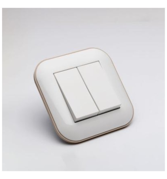 Comutator 10A alb/Kraft Loft - Ovivo, cap scara