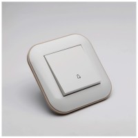 Intrerupator sonerie 10A alb/Kraft Loft - Ovivo - detaliu