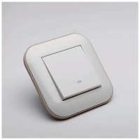 Intrerupator cap cruce 10A alb/Kraft, gama Loft - Ovivo - detaliu