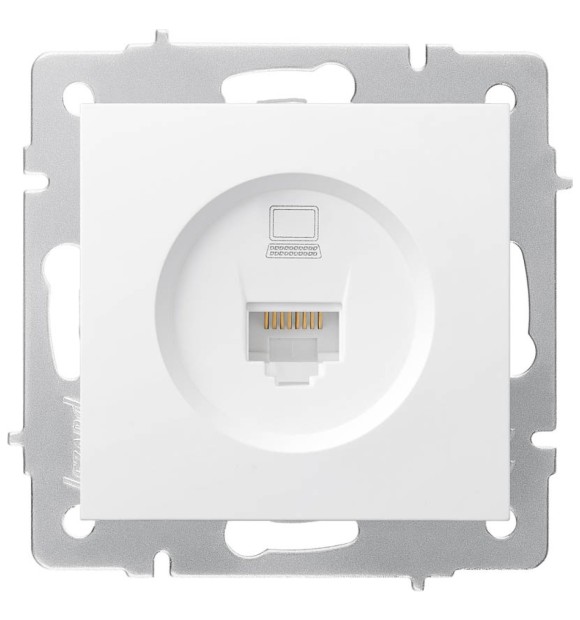 Priza date 1xRJ45 Cat6e UTP alb Vesna - Lezard