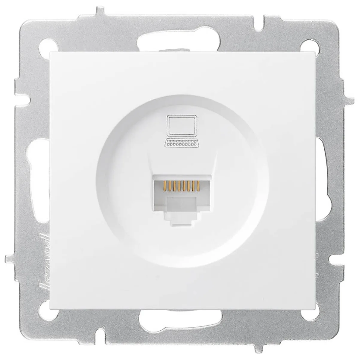 Priza date 1xRJ45 Cat6e UTP alb Vesna - Lezard