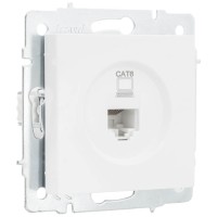 Priza date 1xRJ45 Cat6e UTP alb Vesna - Lezard - ambalaj