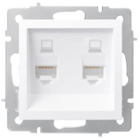 Priza date dubla 2xRJ45 Cat6e alb Vesna - Lezard