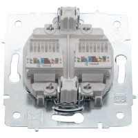 Priza date dubla 2xRJ45 Cat6e alb Vesna - Lezard - detaliu