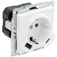 Priza USB Type-C alb Vesna Lezard, montaj ingropat IP20 - ambalaj