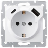 Priza USB Type-C alb Vesna Lezard, montaj ingropat IP20 - imagine 6