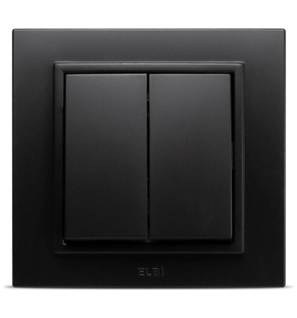 Comutator 10A negru mat, gama Zena - Elbi