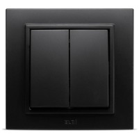 Comutator 10A negru mat, gama Zena - Elbi