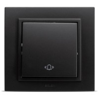 Intrerupator sonerie 10A negru mat Zena - buton sonerie