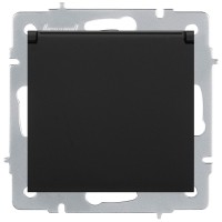 Priza Schuko cu capac 16A negru Vesna - Lezard