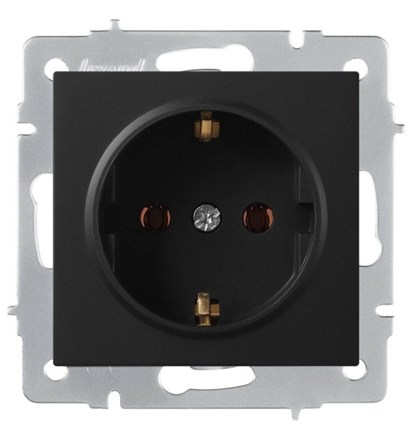Priza Schuko 16A negru cu protectie copii Vesna - Lezard