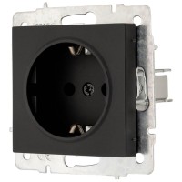 Priza Schuko 16A negru cu protectie copii Vesna - Lezard - ambalaj