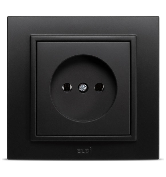 Priza fara contact de protectie 16A negru mat Zena - Elbi