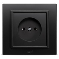 Priza fara contact de protectie 16A negru mat Zena - Elbi