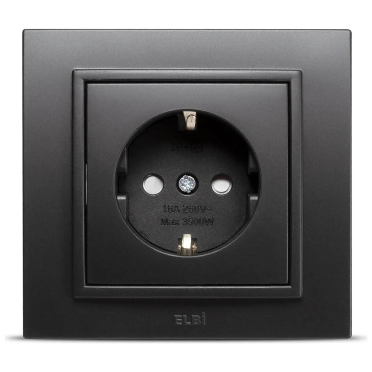 Priza Schuko 16A negru mat cu protectie copii Zena