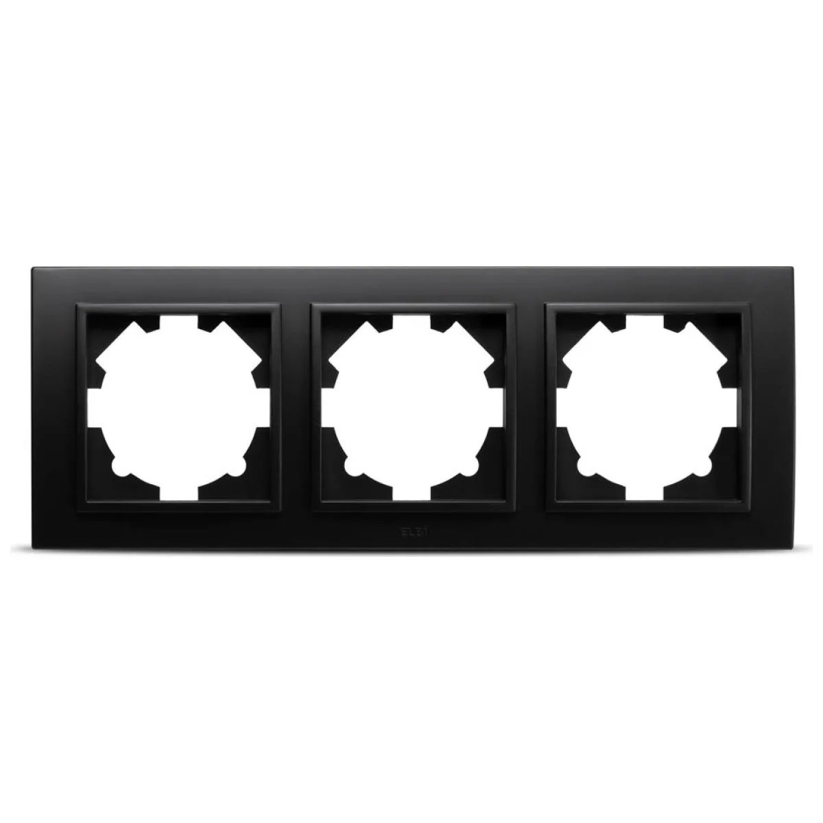 Rama 3 posturi negru mat Zena, ornament plastic 3 module