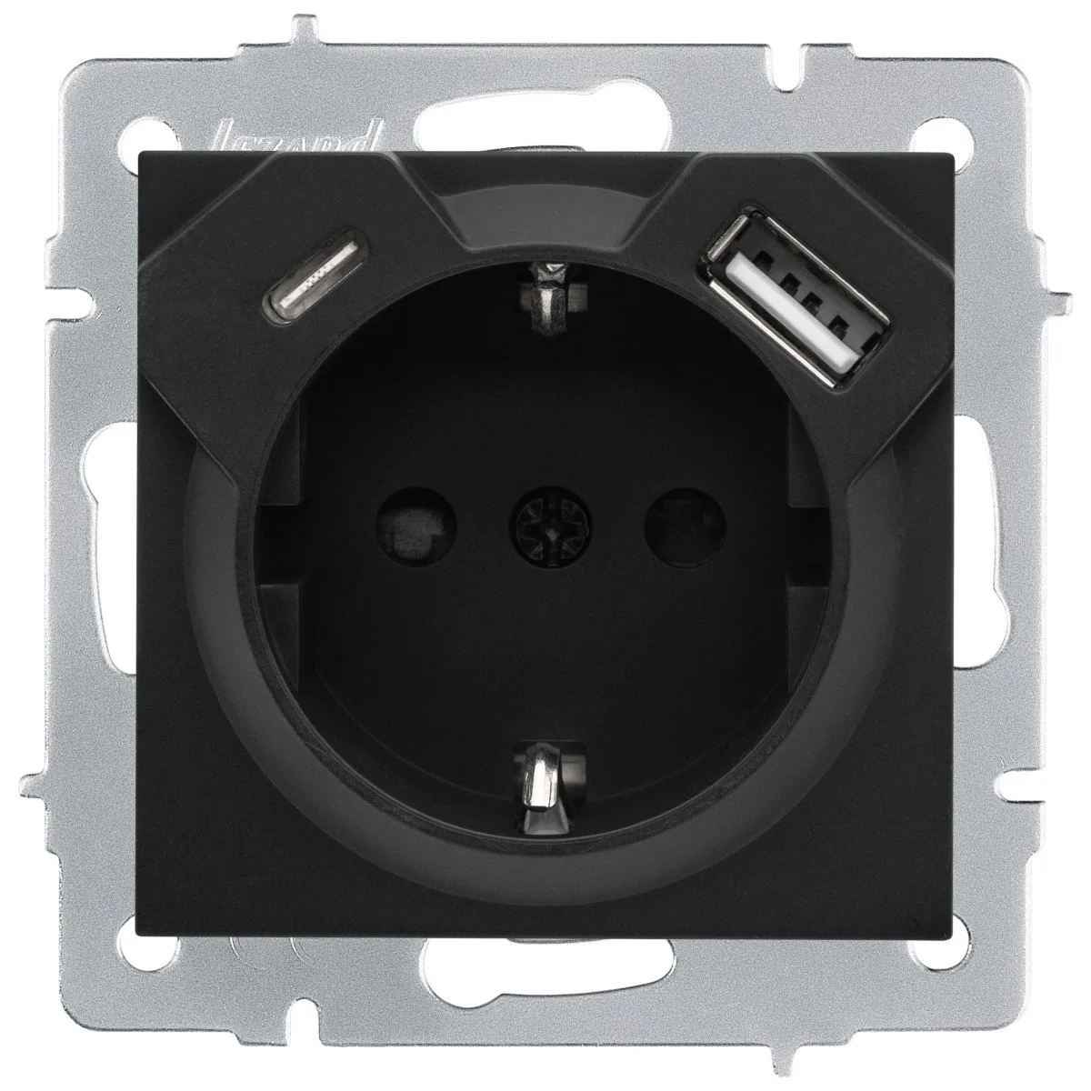 Priza incarcare USB Type-C negru, gama Vesna - Lezard