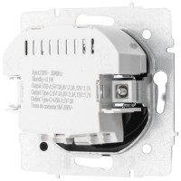 Priza incarcare USB Type-C negru, gama Vesna - Lezard - vedere laterala