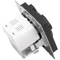 Priza incarcare USB Type-C negru, gama Vesna - Lezard - detaliu