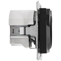Priza incarcare USB Type-C negru, gama Vesna - Lezard - ambalaj