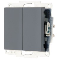 Comutator cap scara 10A gri grafit Vesna - Lezard - detaliu