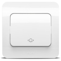 Intrerupator sonerie 10A alb Jazz - buton de sonerie Elbi - ambalaj