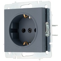 Priza Schuko 16A gri grafit Vesna - Lezard - ambalaj