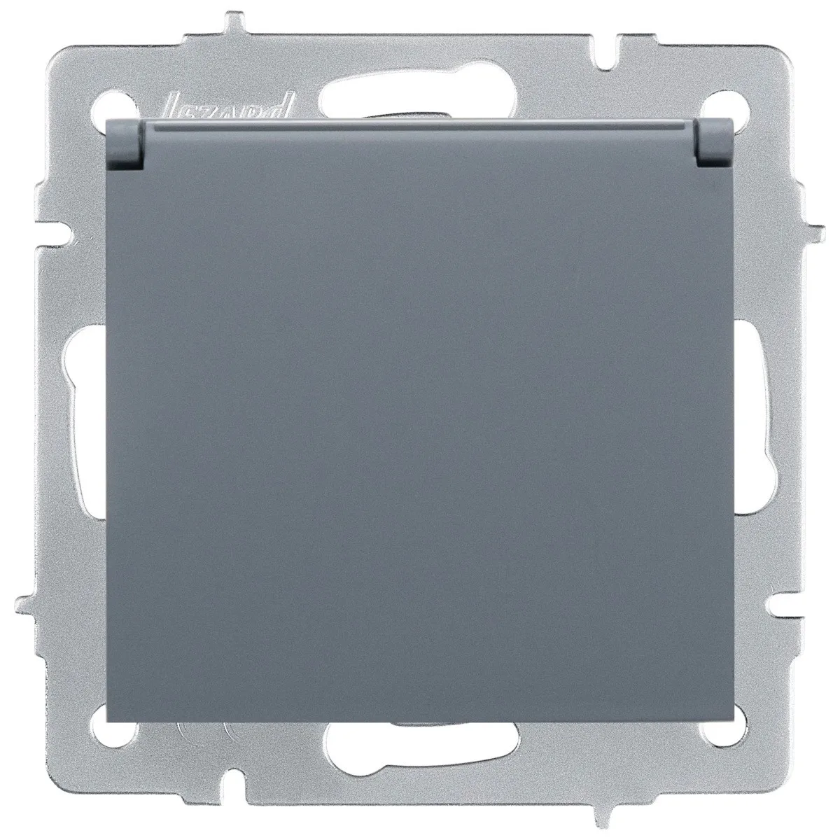 Priza Schuko cu capac 16A gri grafit Vesna - Lezard
