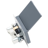 Priza Schuko cu capac 16A gri grafit Vesna - Lezard - ambalaj