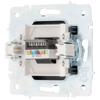 Priza date 1xRJ45 Cat6e gri grafit Vesna - Lezard - vedere laterala