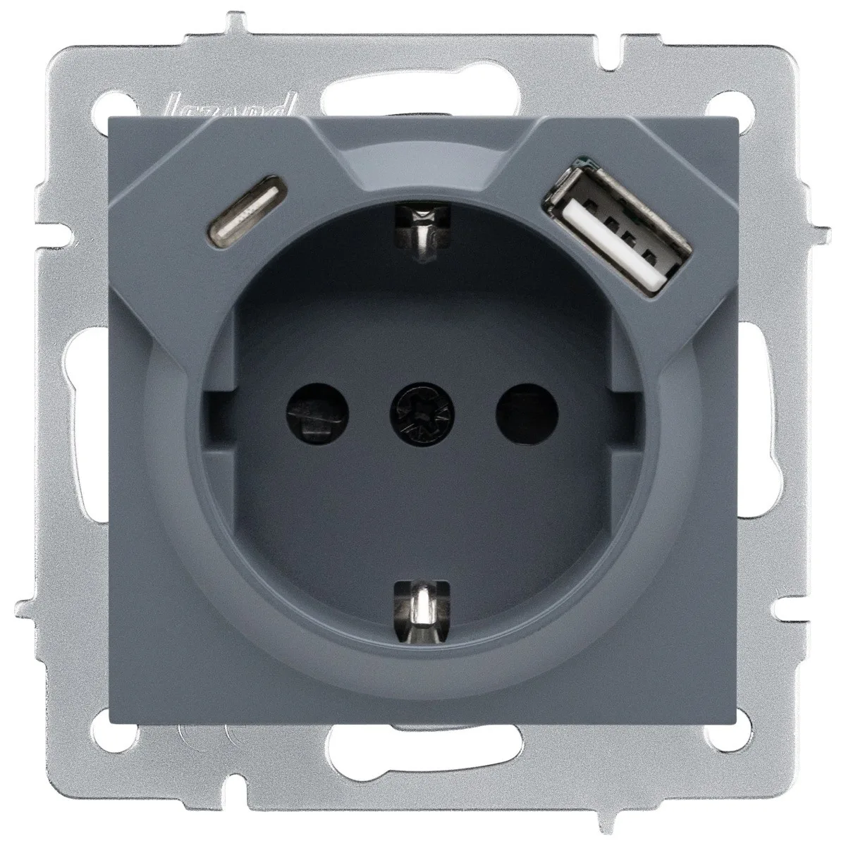 Priza incarcare USB Type-C gri grafit Vesna - Lezard