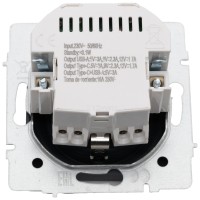 Priza incarcare USB Type-C gri grafit Vesna - Lezard - vedere laterala