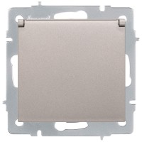 Priza Schuko cu capac 16A gri deschis Vesna - Lezard