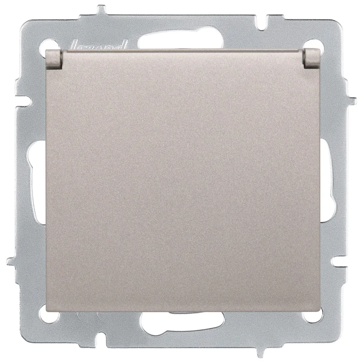 Priza Schuko cu capac 16A gri deschis Vesna - Lezard