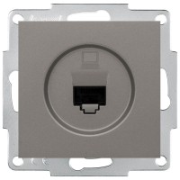 Priza date 1xRJ45 Cat6e UTP gri deschis Vesna - Lezard
