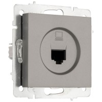 Priza date 1xRJ45 Cat6e UTP gri deschis Vesna - Lezard - ambalaj