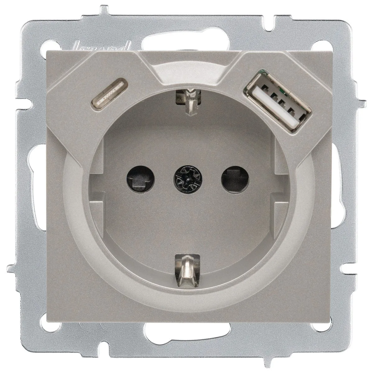 Priza USB Type-C gri deschis Vesna - incarcare directa in perete