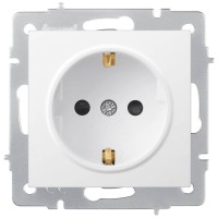 Priza Schuko 16A cu protectie copii alba, gama Vesna - Lezard