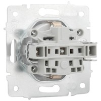 Priza Schuko 16A cu protectie copii alba, gama Vesna - Lezard - vedere laterala